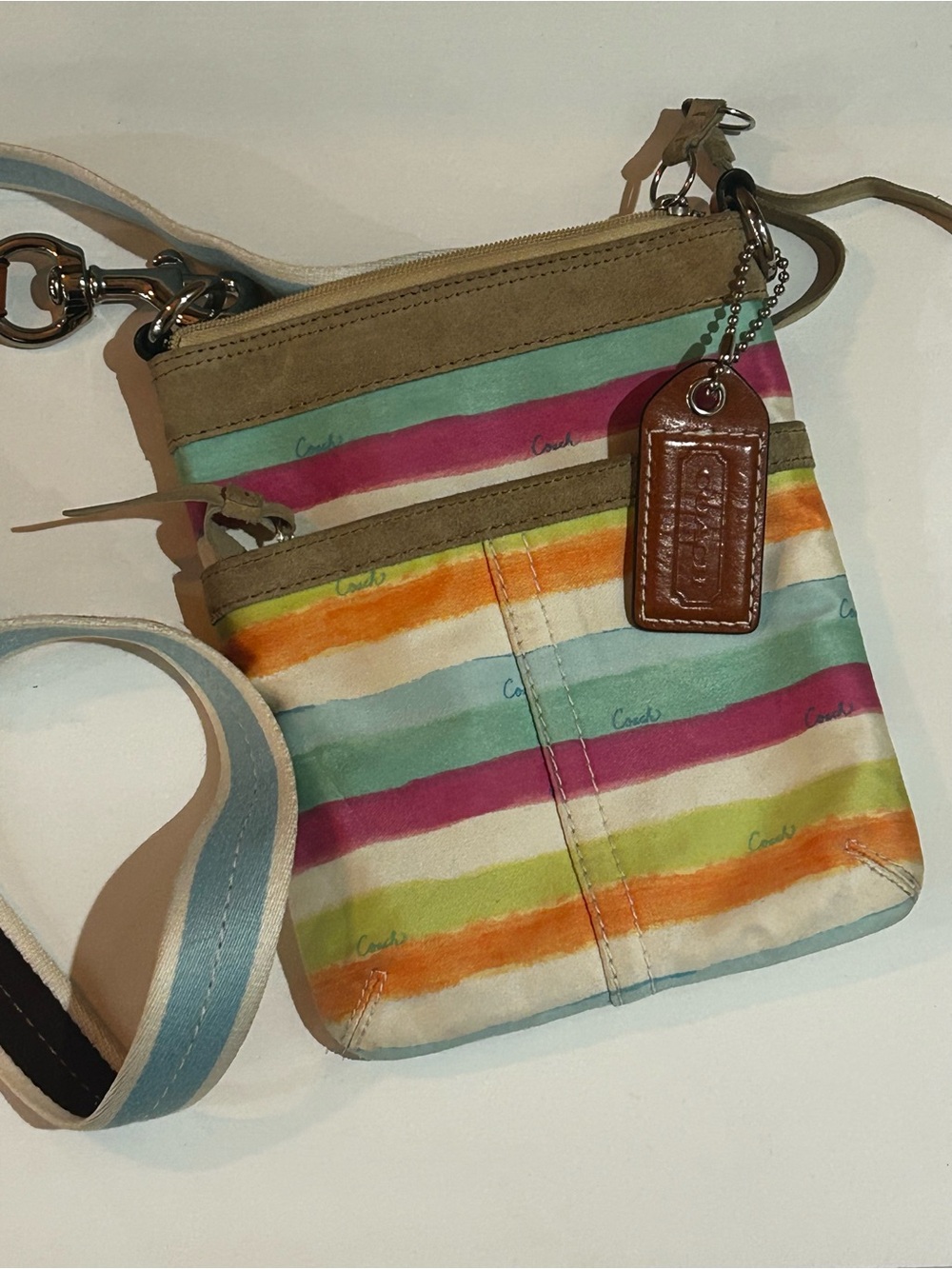Vintage Y2K COACH crossbody Hamptons watercolor purse bag